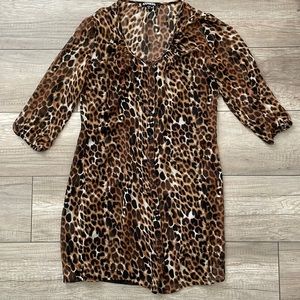 Express Cheetah Print Dress with Black Slip Included